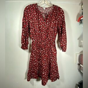 Old Navy Leopard Print Ruffle Dress Size Small